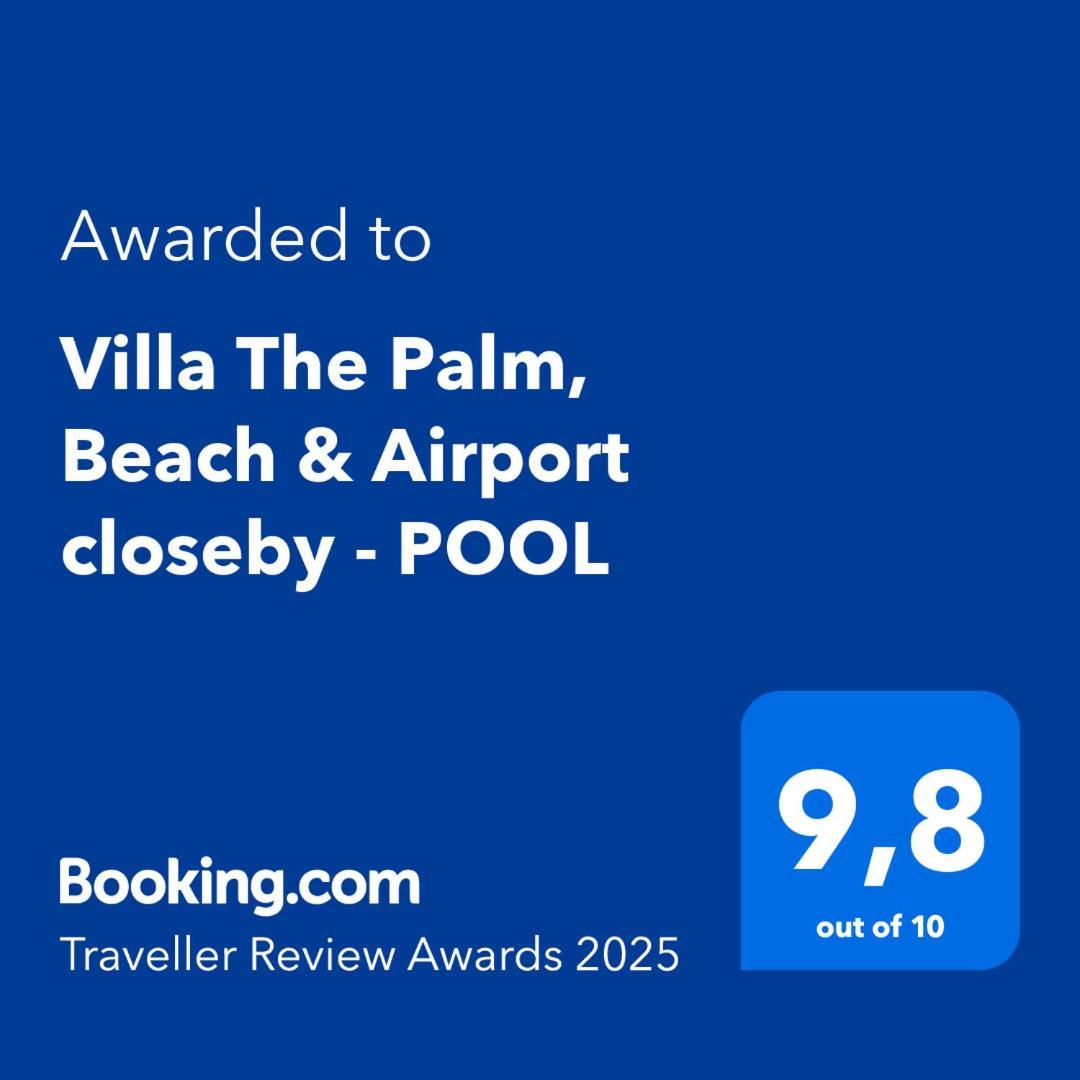 Villa The Palm, Beach & Airport Closeby - Pool Pórto Ráfti Esterno foto